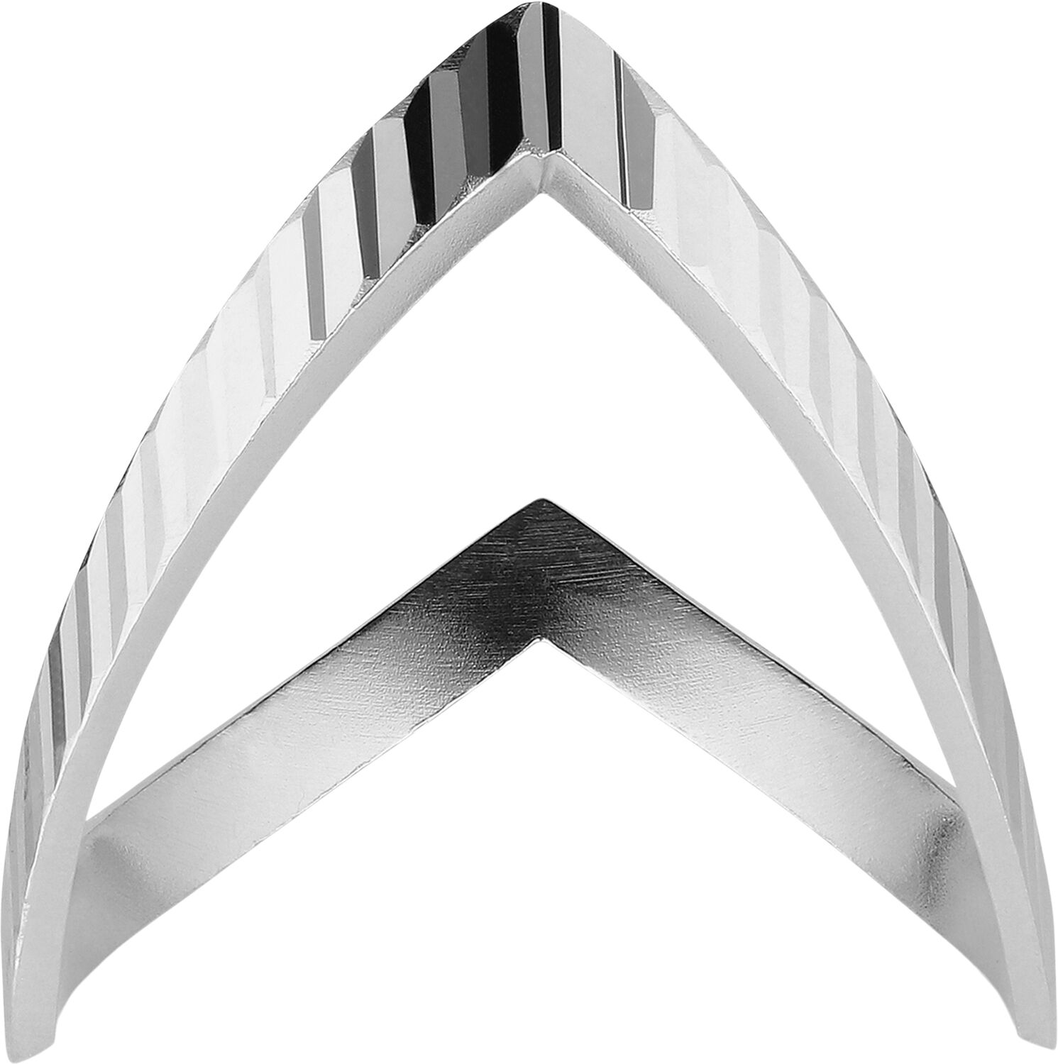 Reflection V-ring, sterling silver-46