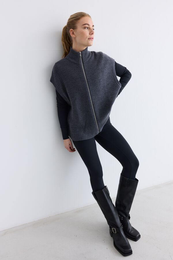 Wool Zip Vest Oslo