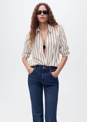 Fluid long-sleeved blouse