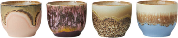 70s ceramics café cups lagoon set of 4