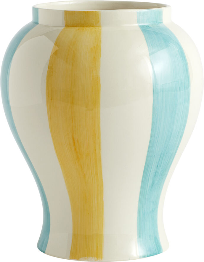 Sobremesa Stripe Vase-Large-Green a