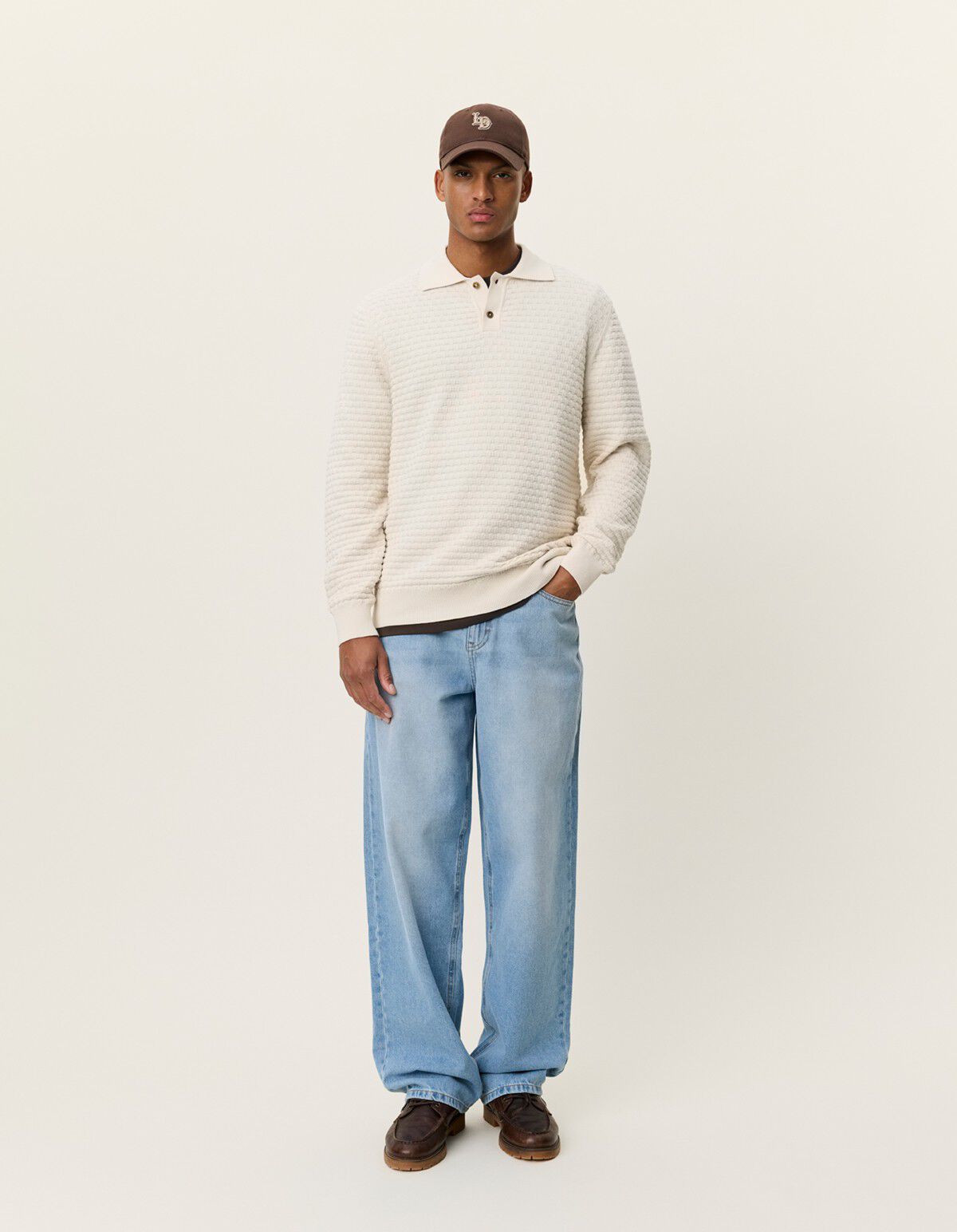 Billy Weave Knitted LS Polo
