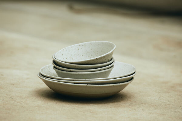 GRAINY soup plate, sand