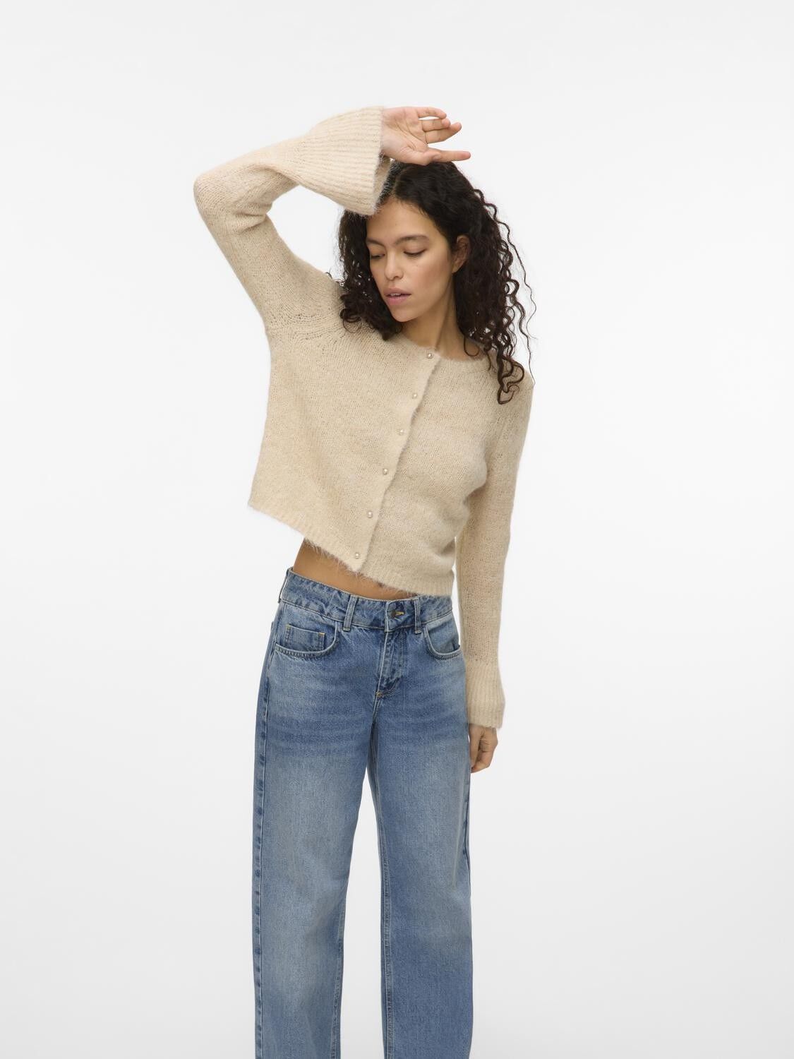 AWLEAH LORI LS O-NECK KNIT CARDIGAN