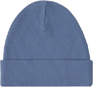 Soft ribbed beanie with a folded br