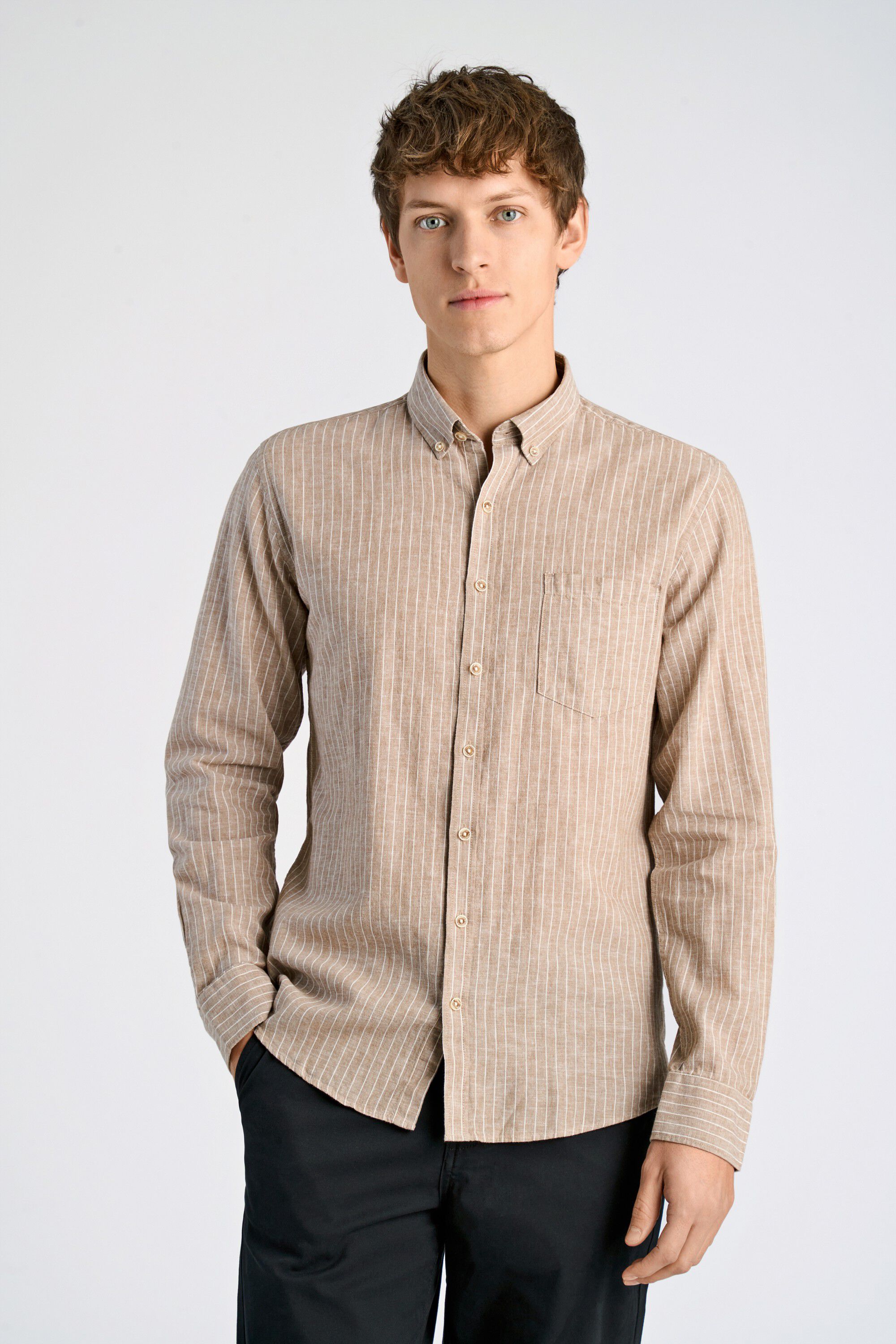 Cotton/linen shirt L/S