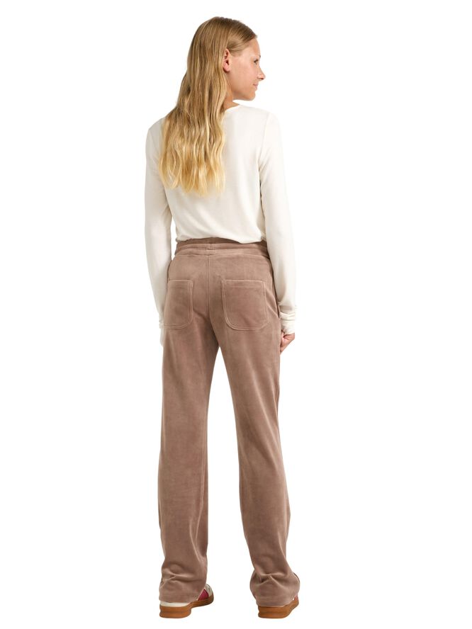 Soft jersey trousers in velour with