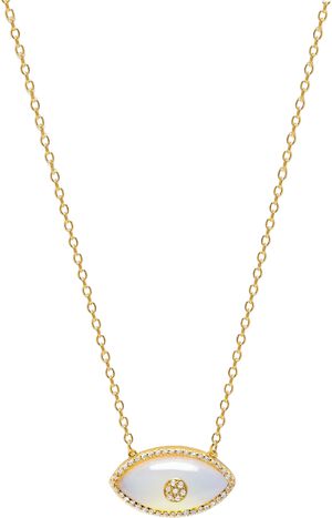 Women's Moonstone Evil Eye Necklace
