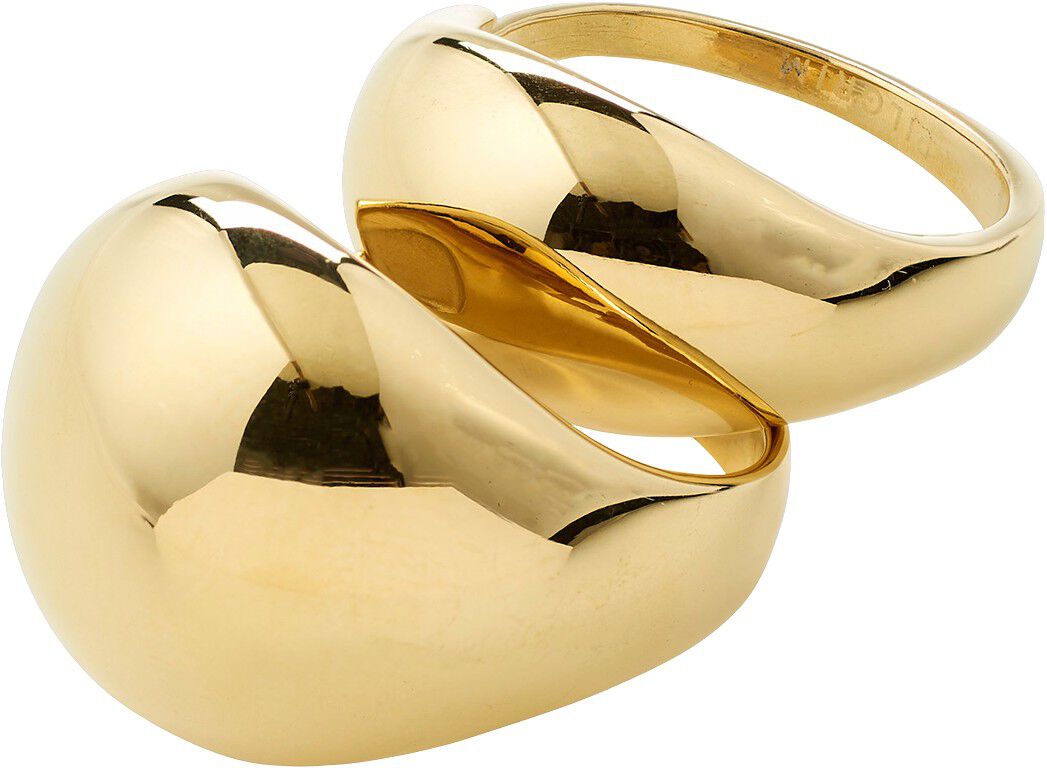 EVON rings, 2-in-1 set, gold-plated