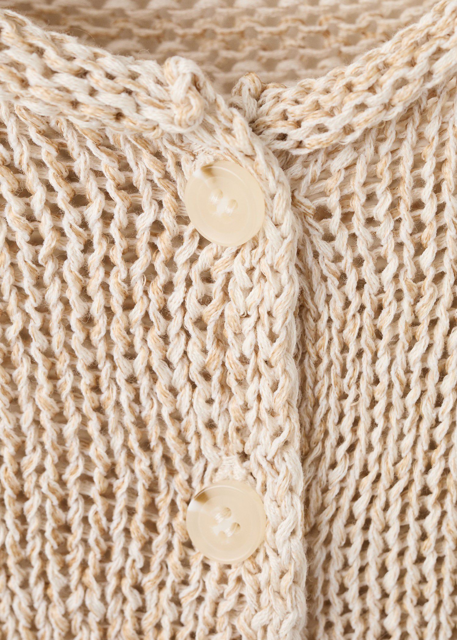 Buttoned marl knit gilet