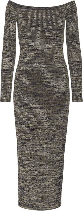 Firm Rib Off-Shoulder Dress