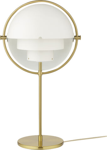 Multi-Lite Table Lamp, Brass base - White Semi Matt