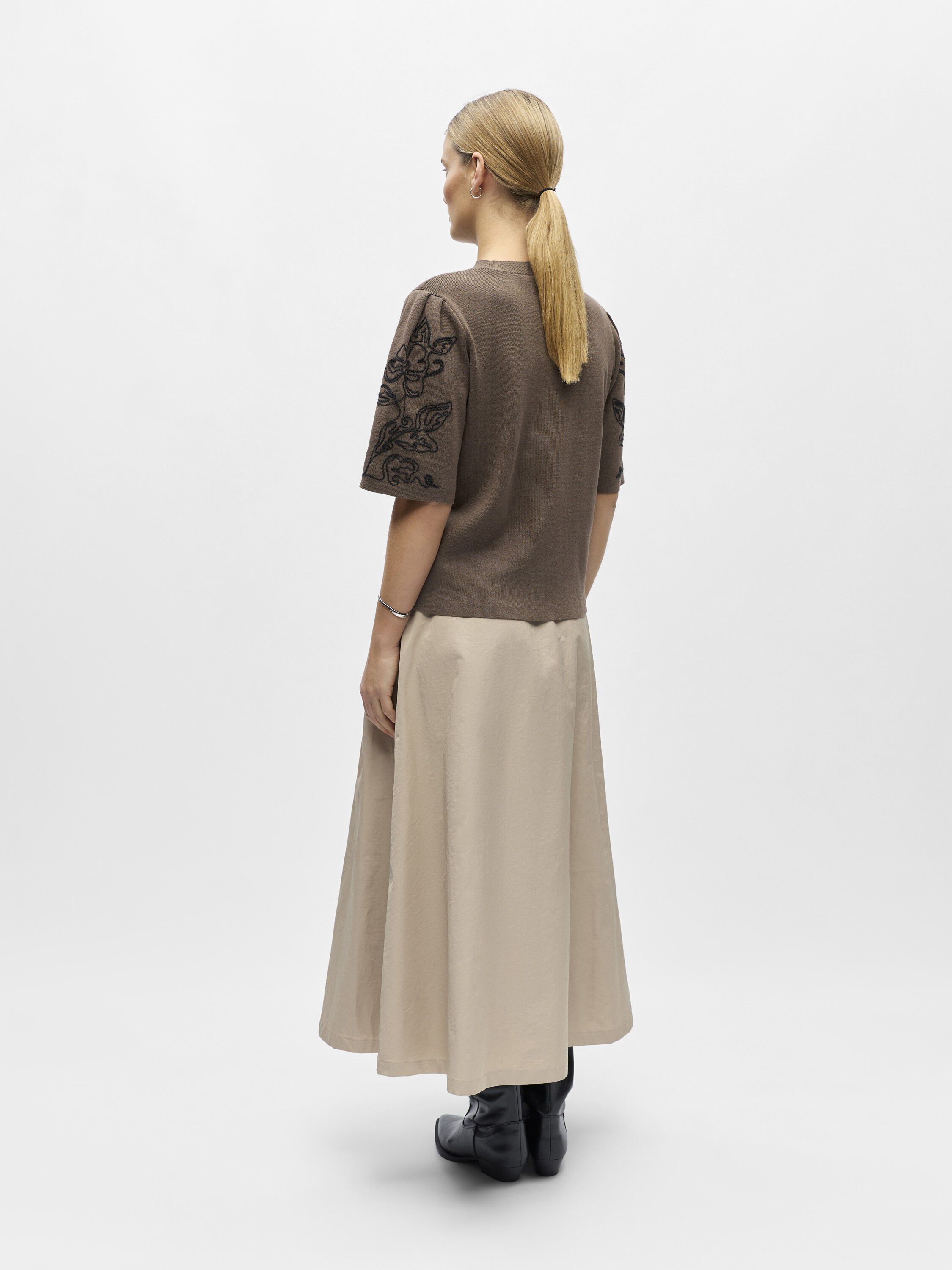 OBJFLORA 2/4 RE KNIT PULLOVER 143