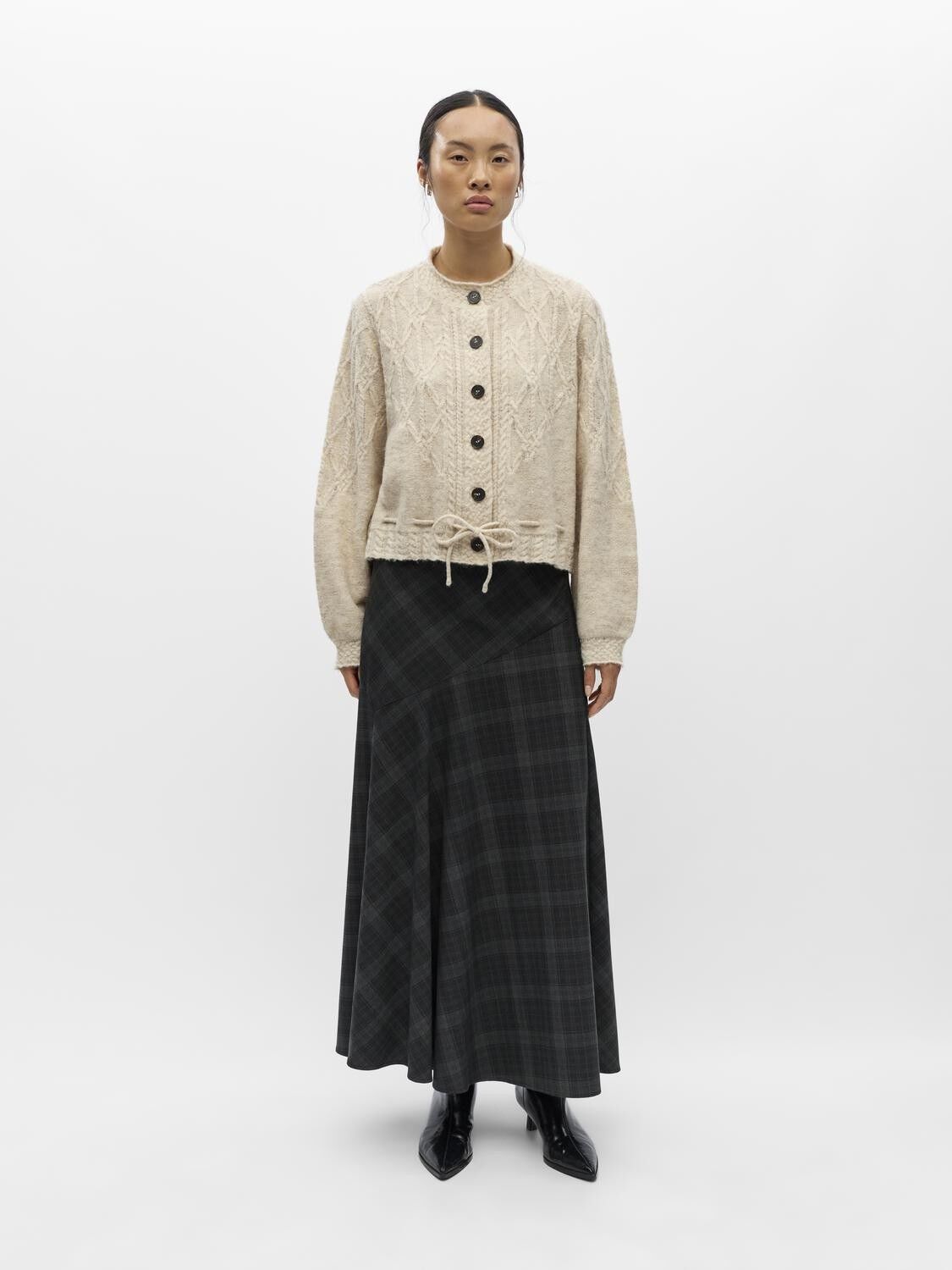 Objgunvi L/S Re Knit Cardigan Noos