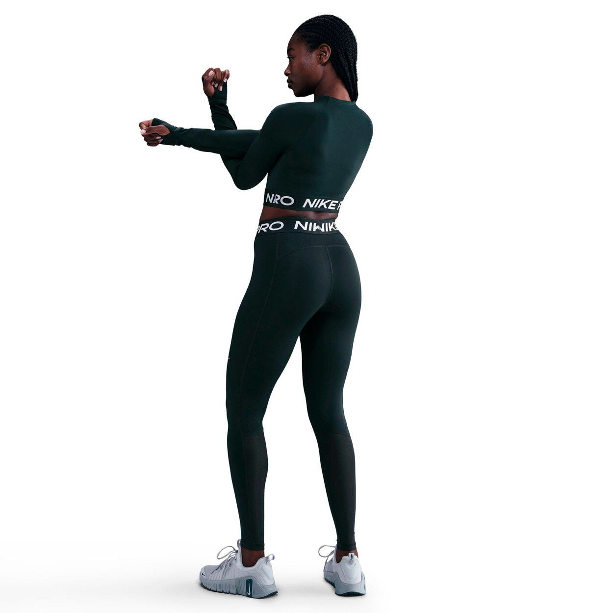 Pro Mid-Riss Mesh Tights