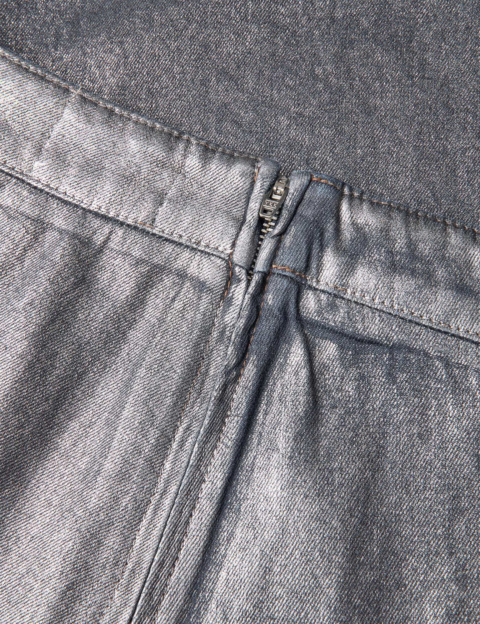 Metallic Denim Stellar Skirt