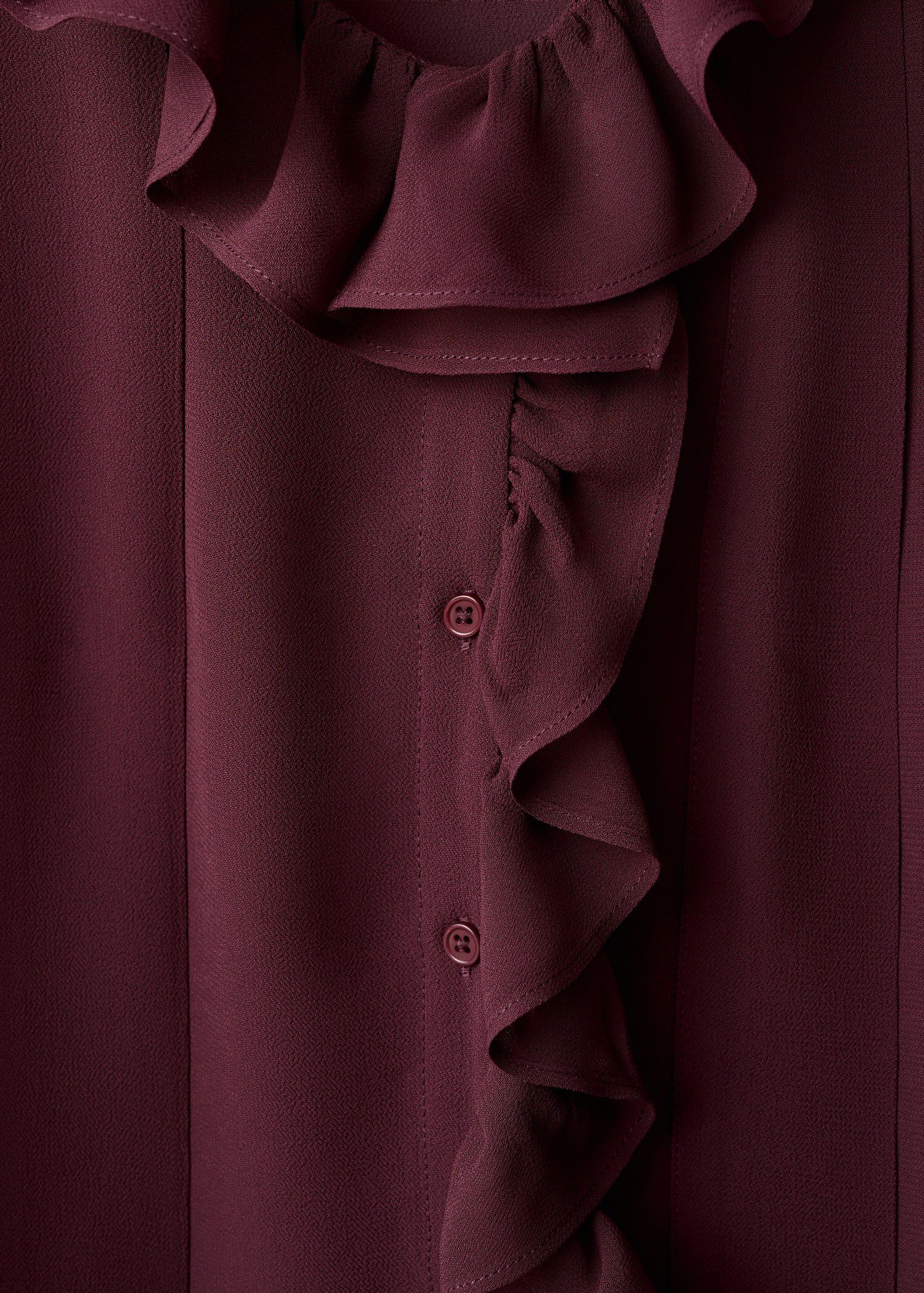 Ruffled blouse with scarf