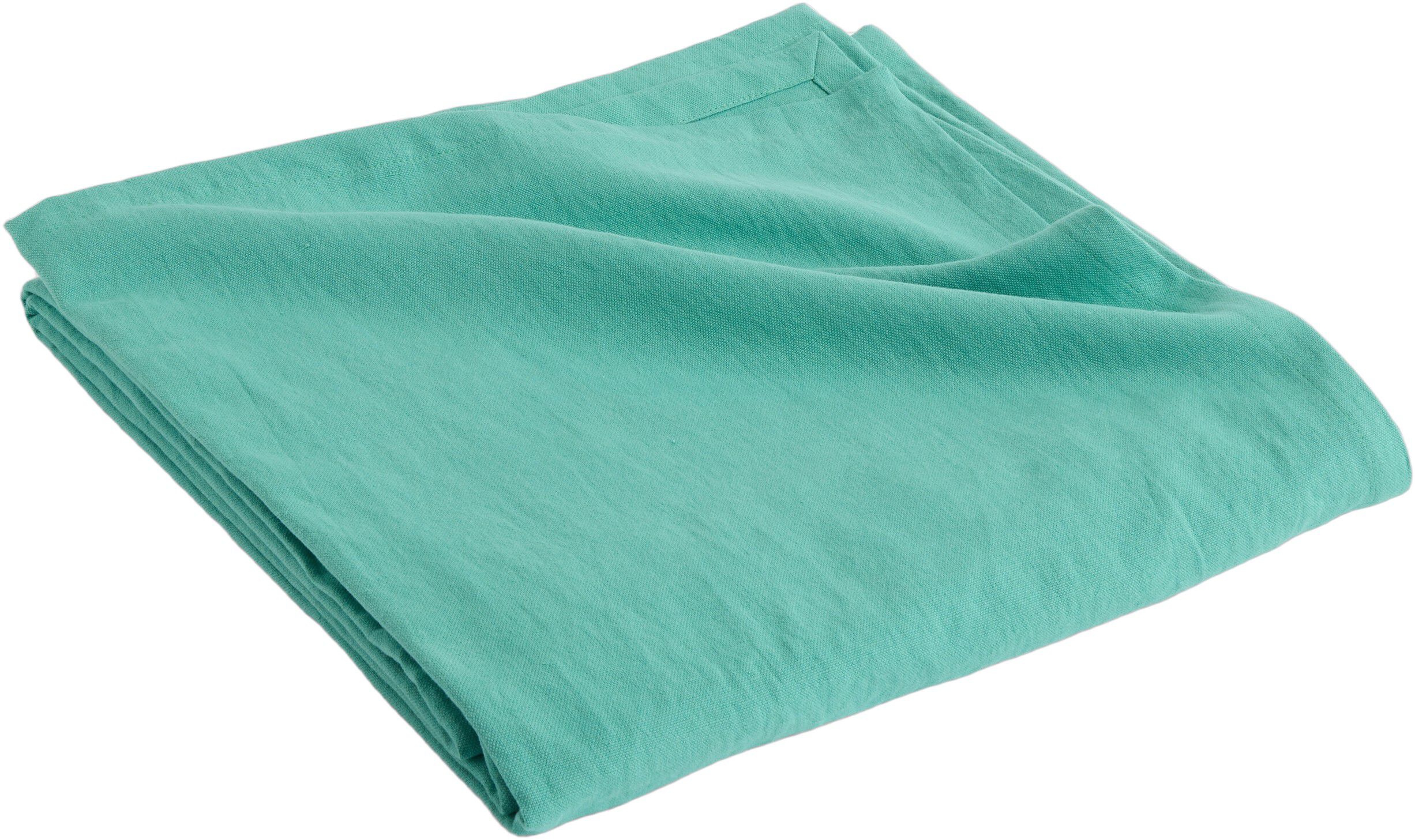 Linen Bedspread-240 x 260-Emerald green