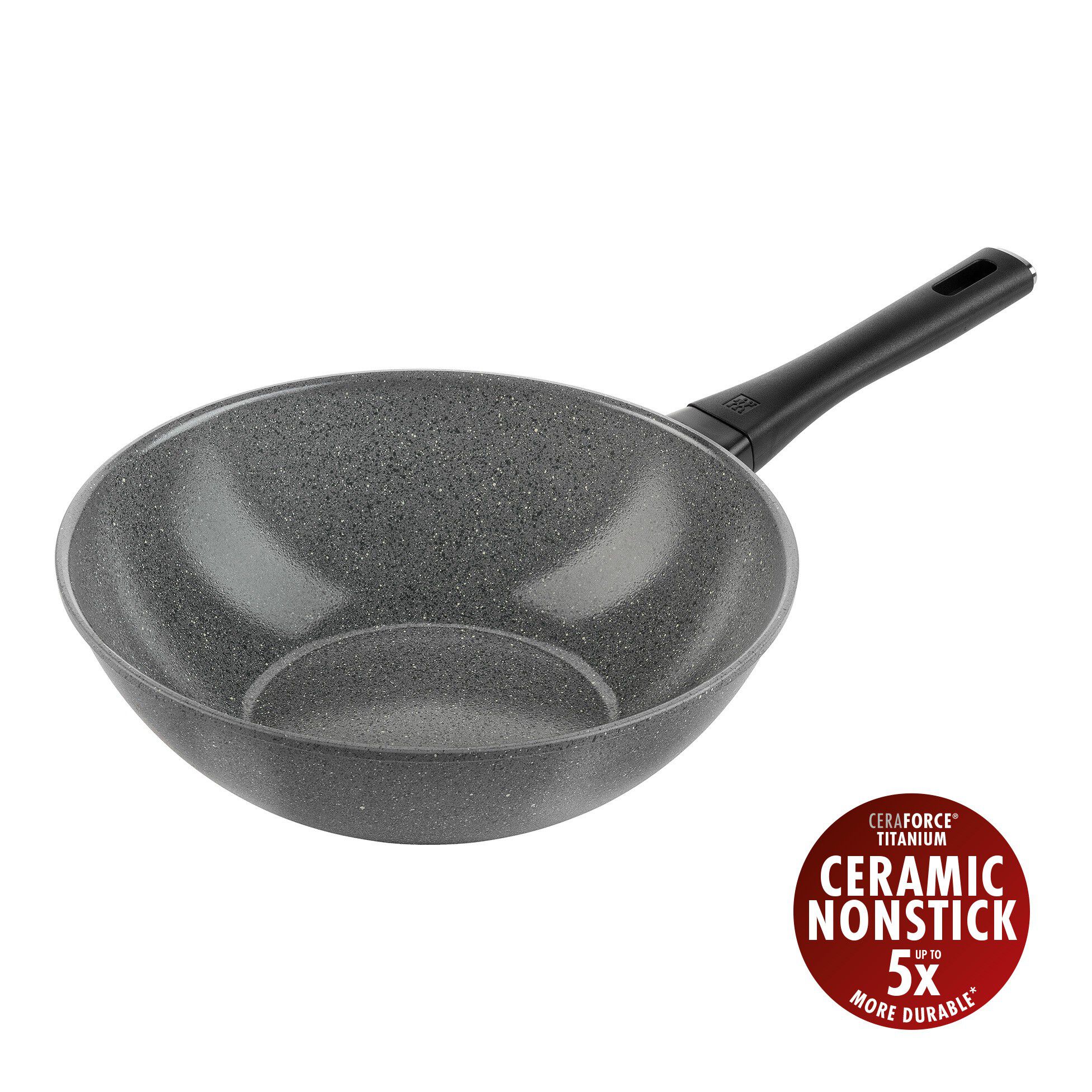 Terreno Plus Ceramic Wok, 28 cm, Aluminium, Titanium forst&aelig;r
