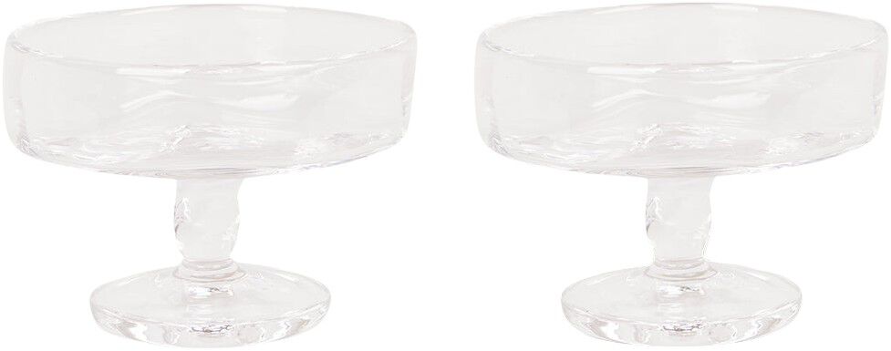 0405 Stem Glass Set of Two | Clear | Wide