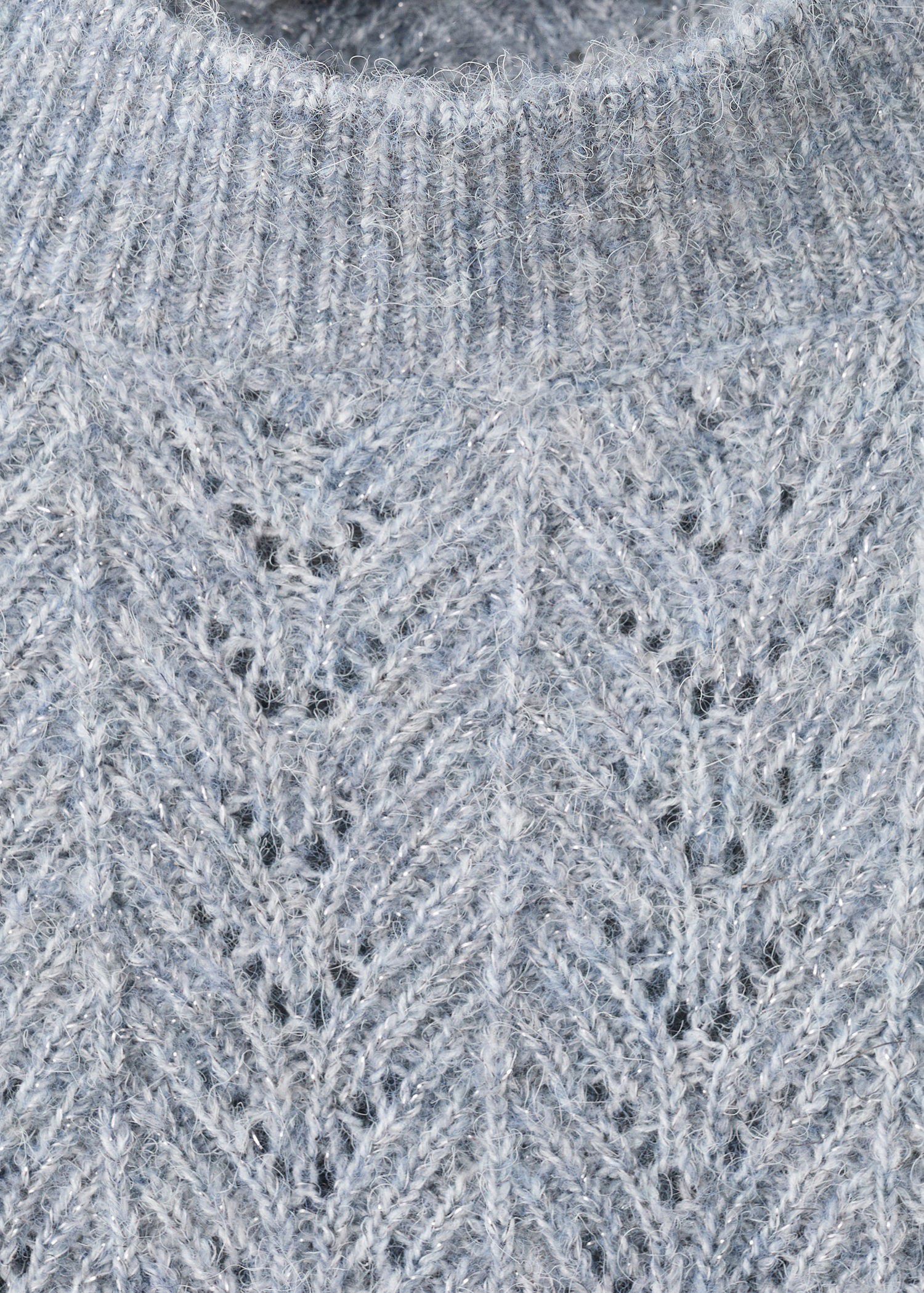 Cable-knit lurex sweater