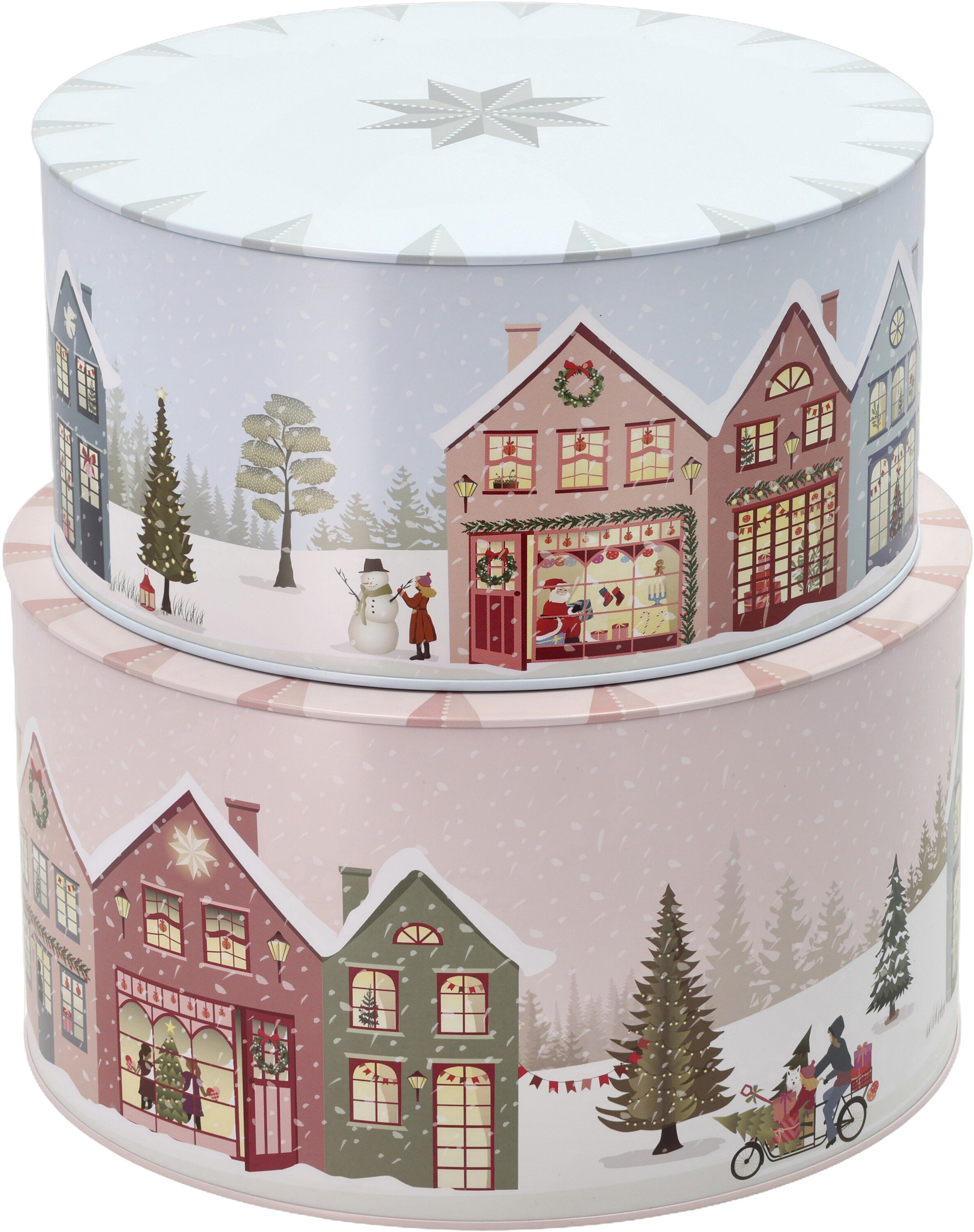 Kaged&aring;ses&aelig;t Vinter 22x12/20x10 cm Crystal Rose/Ice Blue