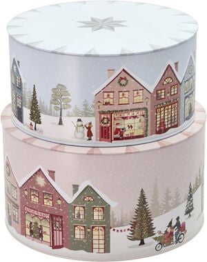 Kaged&aring;ses&aelig;t Vinter 22x12/20x10 cm Crystal Rose/Ice Blue