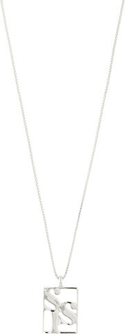 LOVE TAG, recycled SIS necklace silver-plated