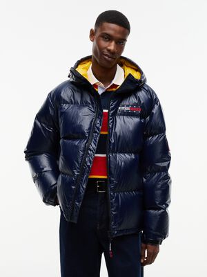 Shiny Down Hooded Alaska Puffer Jacket