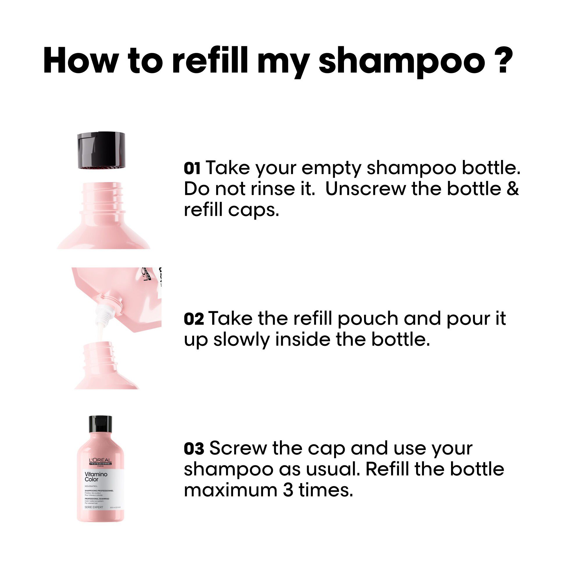 L'Or&eacute;al Professionnel Vitamino Color Shampoo Refill 500ml