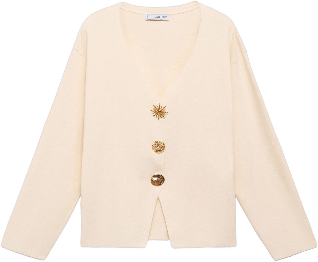 Knitted jacket with jewel buttons