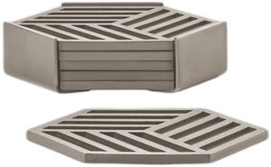 Glasbrikker Hexagon 6 stk. Black