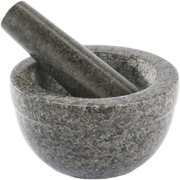 Morter 0,35 liter 14 x 8 cm Mørkegrå granit