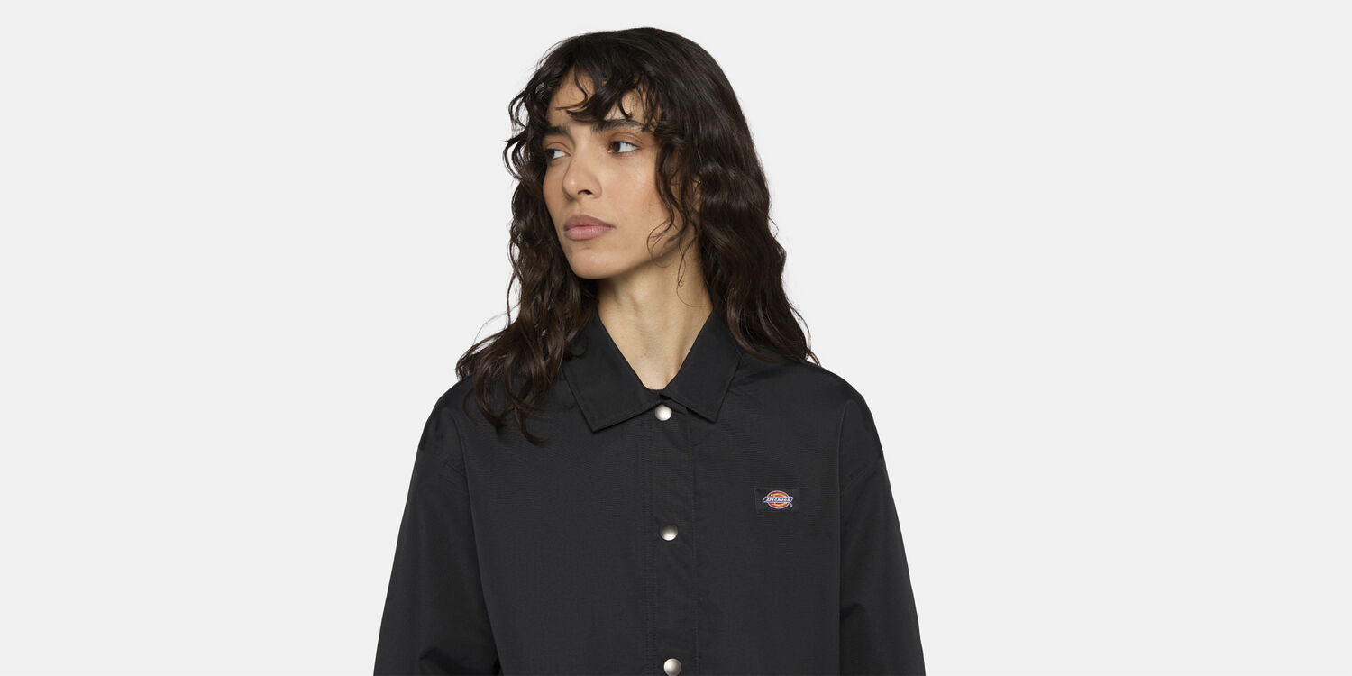 OAKPORT CROPPED COACH JACKET W BLAC