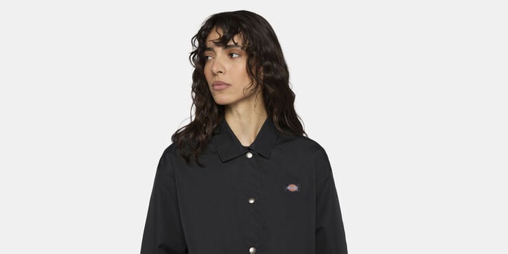 OAKPORT CROPPED COACH JACKET W BLAC