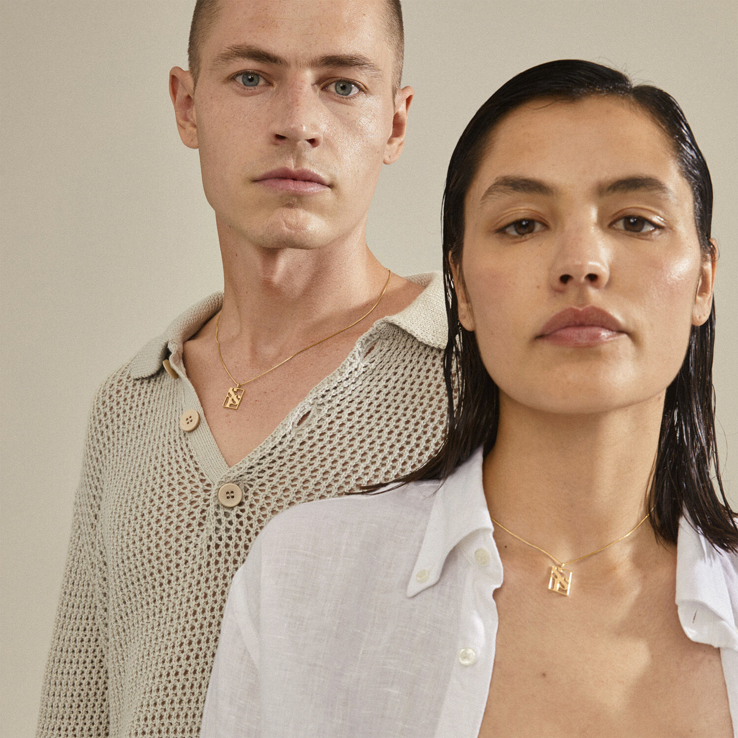 LOVE TAG, recycled SIS necklace gold-plated