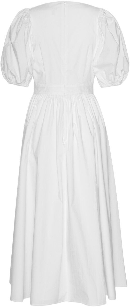 PUFF SLEEVE MIDI DRESS