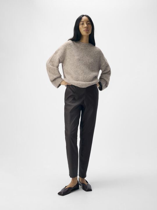 OBJBELLE LISA COATED PANT NOOS