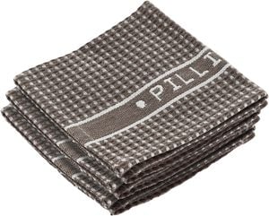 Karklude 32 x 32 cm 3 stk. Brun/Hvid 100% ny bomuld