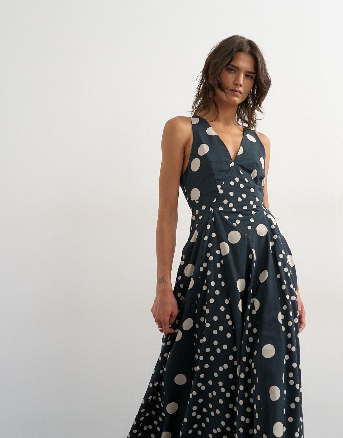 Tsinge Sl V-Neck Maxi Dress Wvn