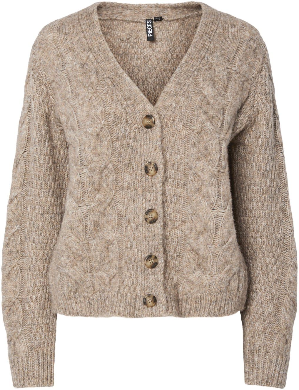 PCNINA LS V-NECK KNIT CARDIGAN NOOS