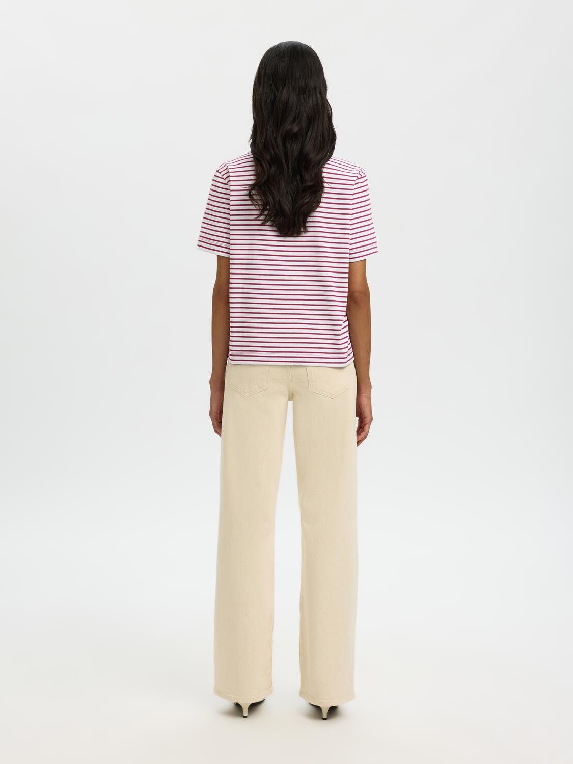 SLFESSENTIAL SS STRIPED BOXY TEE NO