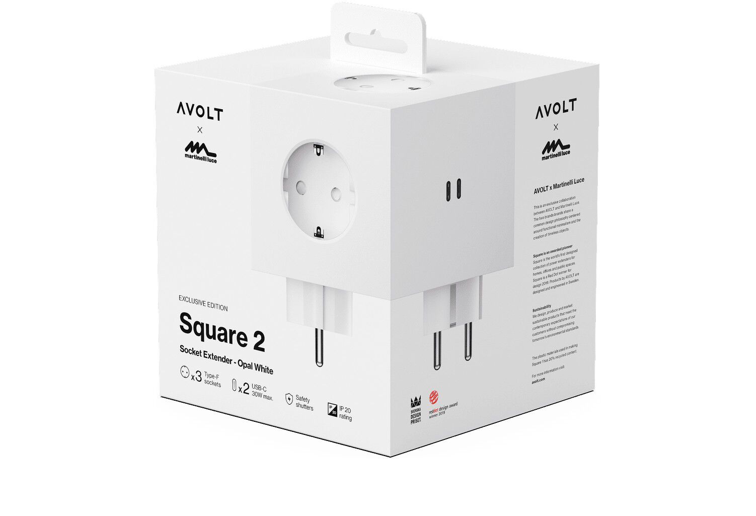 Square 2 - USB-C F - EU - Opal White