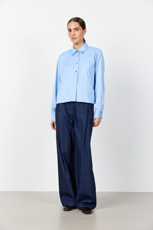 LR-ISLA SOLID 136 Skjorte Lysebl&aring;