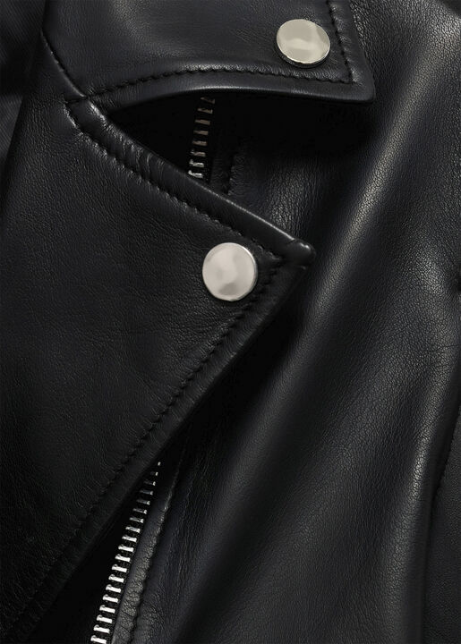 Leather biker jacket