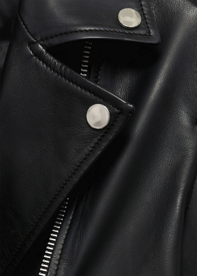 Leather biker jacket