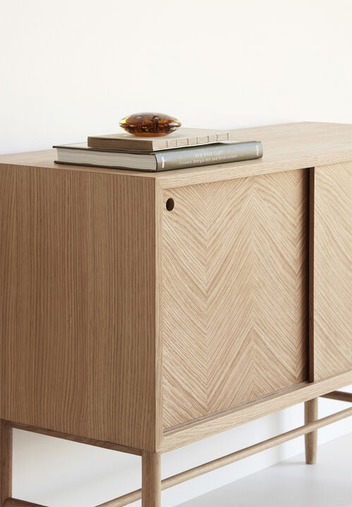 Herringbone Dresser Sliding Doors Natural