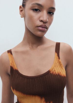 Tie-dye knitted top