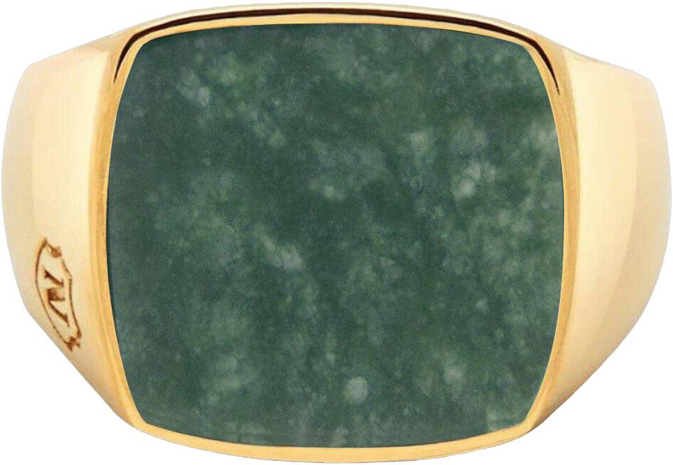 Men's Gold Signet Ring with African Turquoise