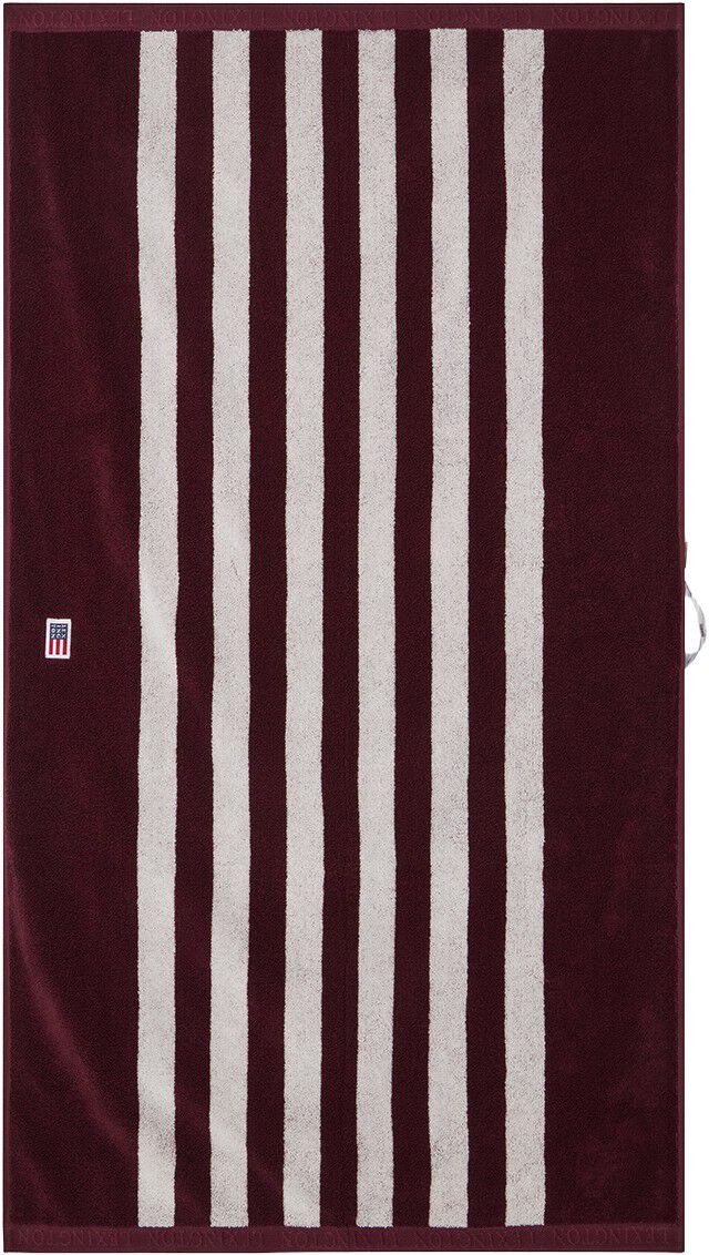 Striped Terry Towel Fig/Snow White